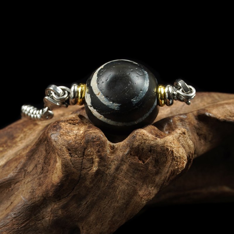 缅甸4线鬼眼图腾古珠颈链(长度74厘米) - 长链 - 其他材质 