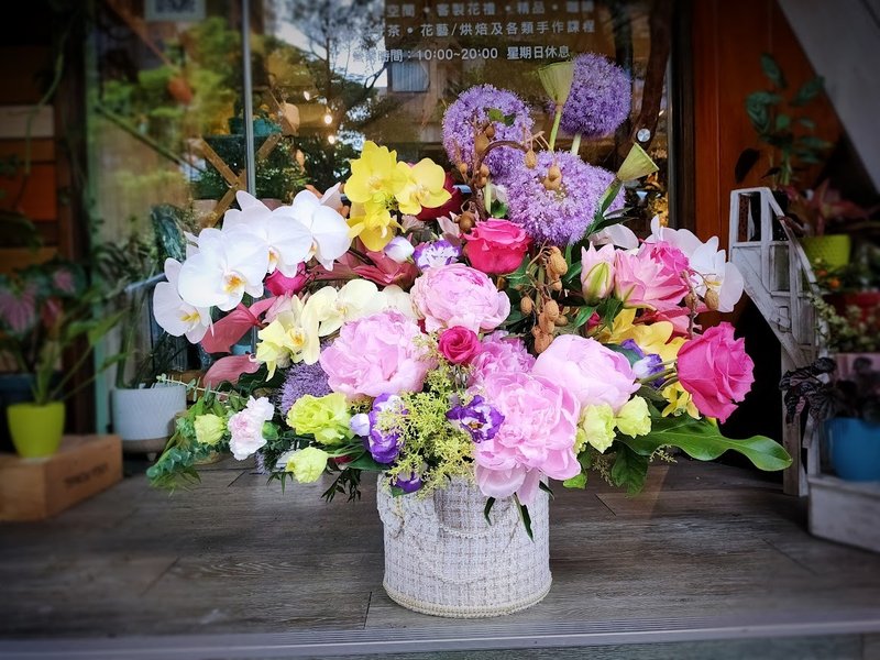 鲜花报报桶(大型) - 植栽/盆栽 - 植物．花 