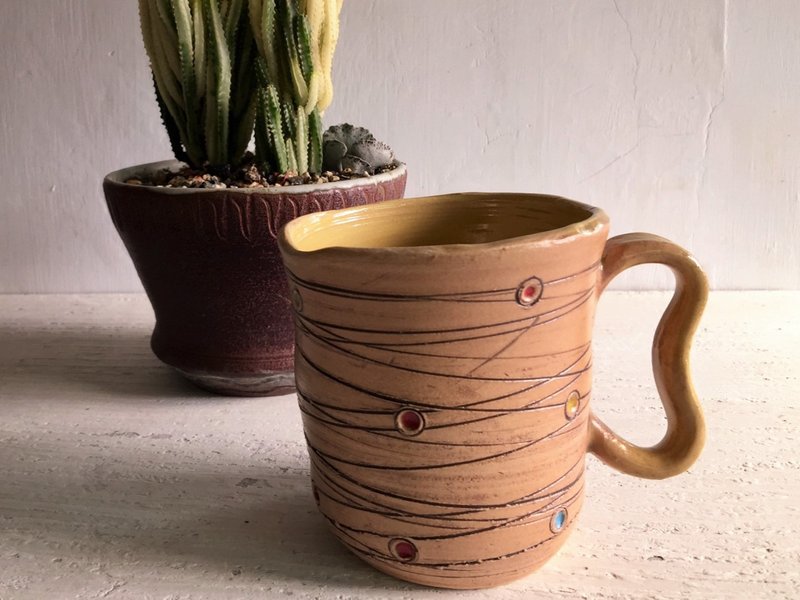 小行星与轨道咖啡杯_陶器马克杯 - 咖啡杯/马克杯 - 陶 卡其色