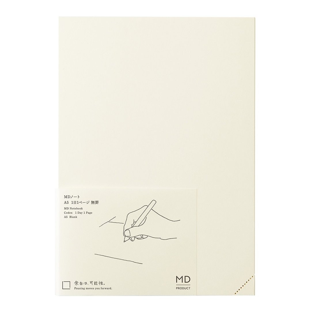 MIDORI MD Notebook 一期一会 - A5 空白 - 笔记本/手帐 - 纸 白色