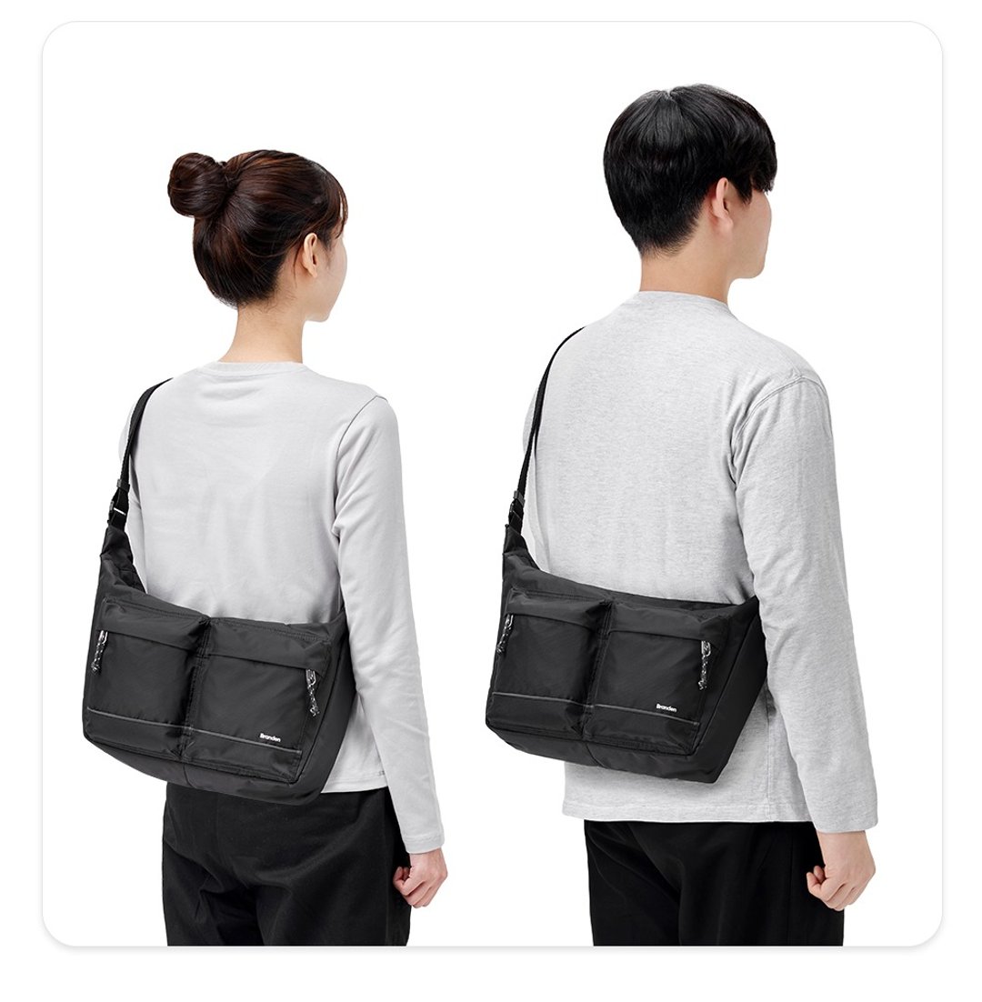 Branden 防盗旅行斜背袋│ Safe Cross Body Bag│韩国品牌 - 黑色 - 侧背包/斜挎包 - 防水材质 