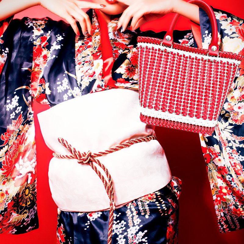 托特包|手提包|手工编织包|红色 - 让我尽情装扮 尽情展现可爱 - 手提包/手提袋 - 其他材质 红色