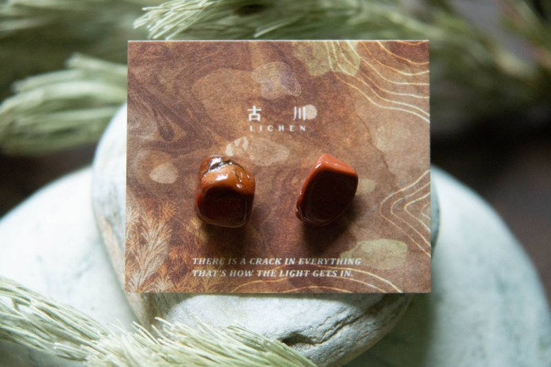 CRACK | 矿物系耳环 |  EARRINGS - 耳环/耳夹 - 玉石 黑色