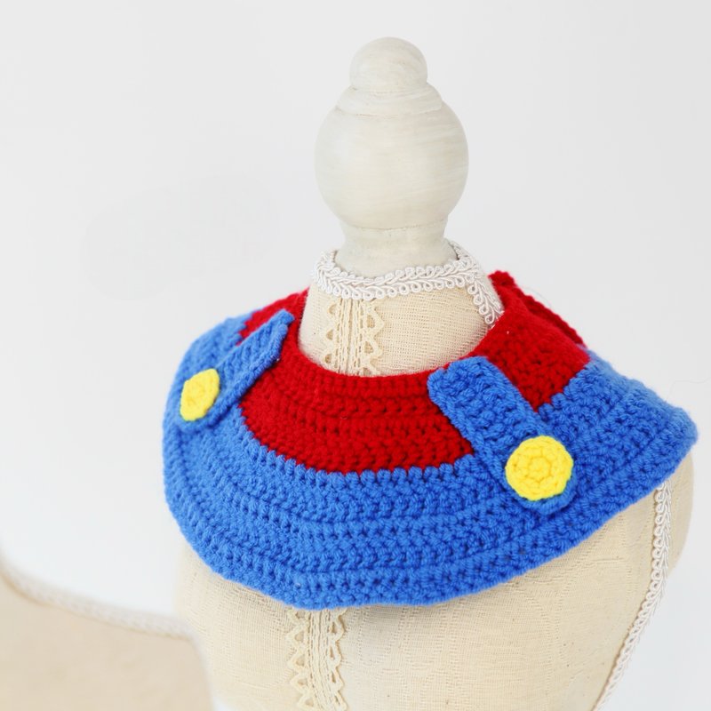 Holla 丝质项圈 Mario 系列 - 项圈/牵绳 - 其他材质 蓝色