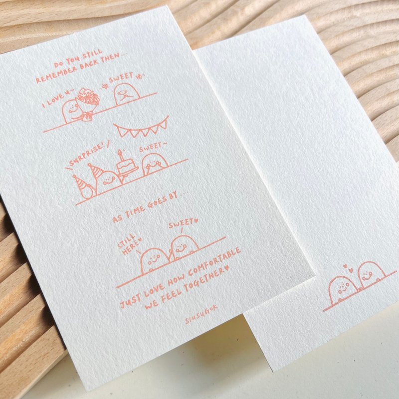 小薯格#04 Still here - 卡片/明信片 - 纸 粉红色