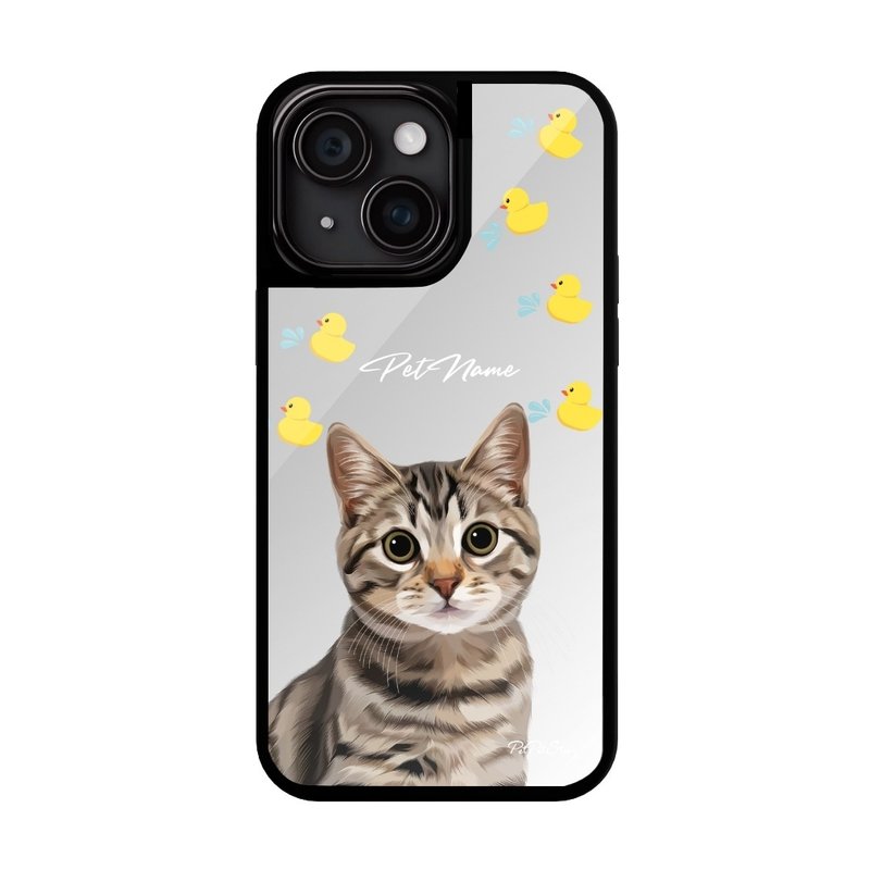 定制化宠物似颜绘Cute Duck镜面手机壳 (MagSafe) iPhone手机壳 - 手机壳/手机套 - 压克力 