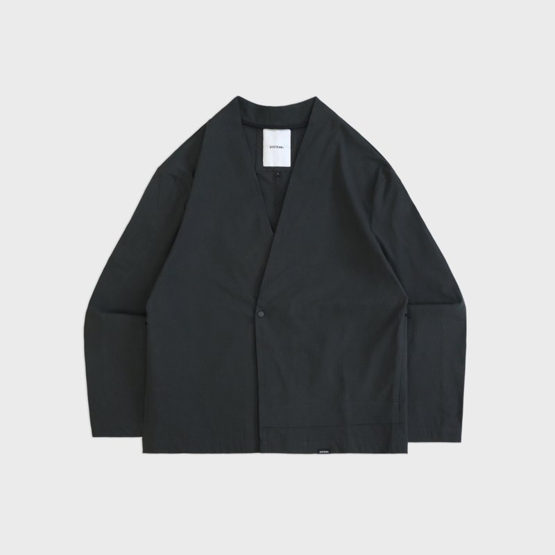 DYCTEAM - RAYON Nylon 微皱肌理纹机能_无领西装外套 - 男装外套 - 其他材质 灰色