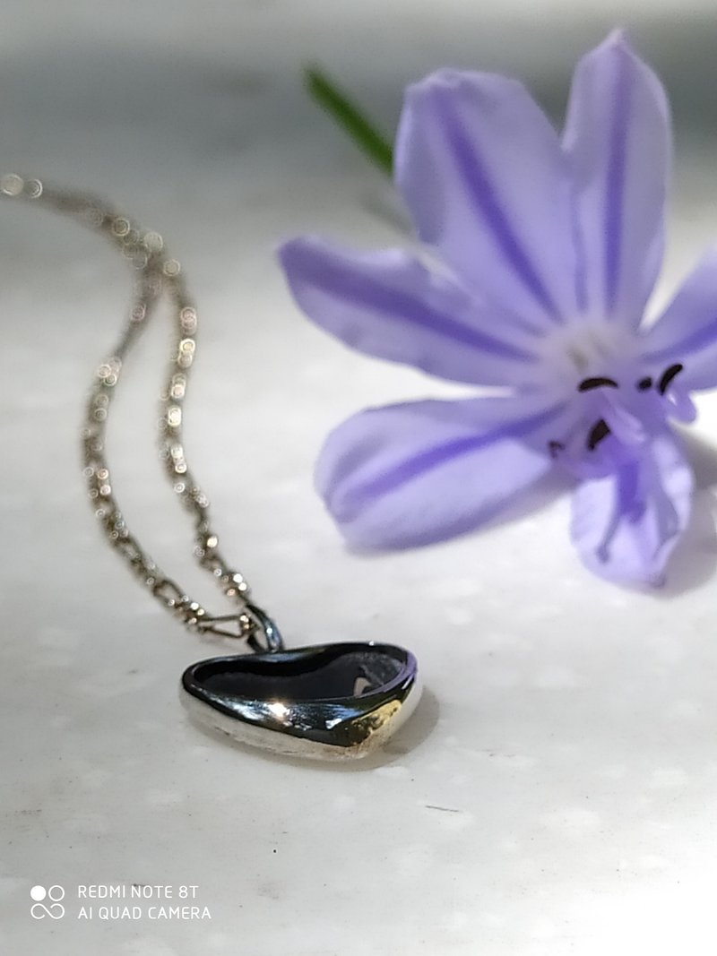 音乐人 - 镂空八分音符 - 925纯银项链 - 项链 - 纯银 银色