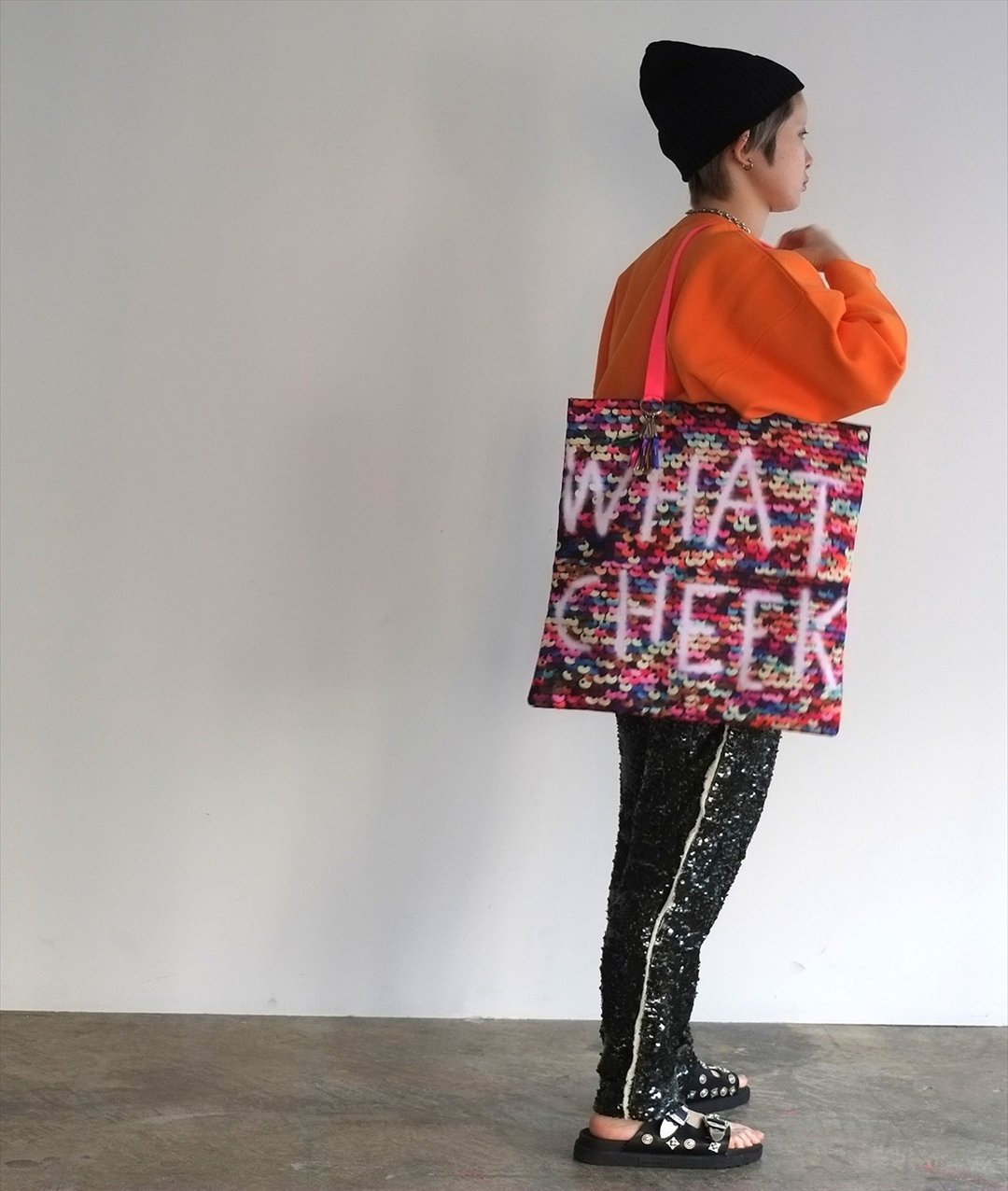 sequins print puff tote (C25002)  3color女包 - 手提包/手提袋 - 聚酯纤维 