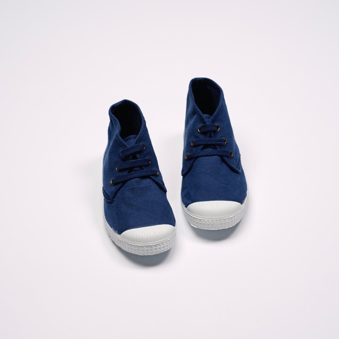 西班牙帆布鞋 CIENTA 60997 48 深蓝色 经典布料 童鞋 Chukka - 童装鞋 - 棉 蓝色
