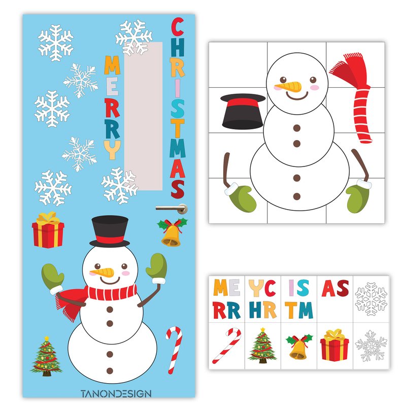 Christmas Classroom Door Decor, Decor Kit, Christmas Bulletin Board - 图文模板设计 - 其他材质 