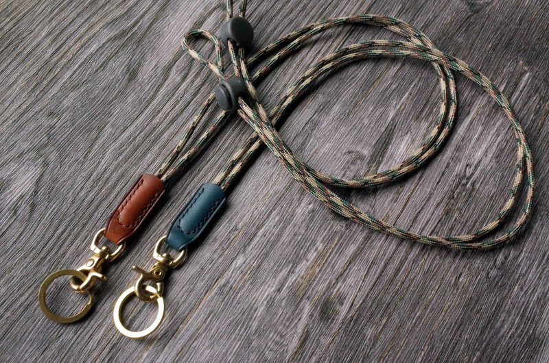 多用途颈挂绳 - 挂绳/吊绳 - 真皮 蓝色