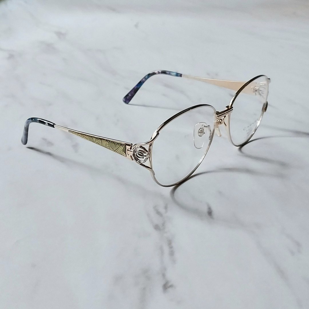 普普年代 • 法国 Carven 钛金属 • 三角镜脚 绝版全新古董眼镜 - 眼镜/眼镜框 - 其他金属 