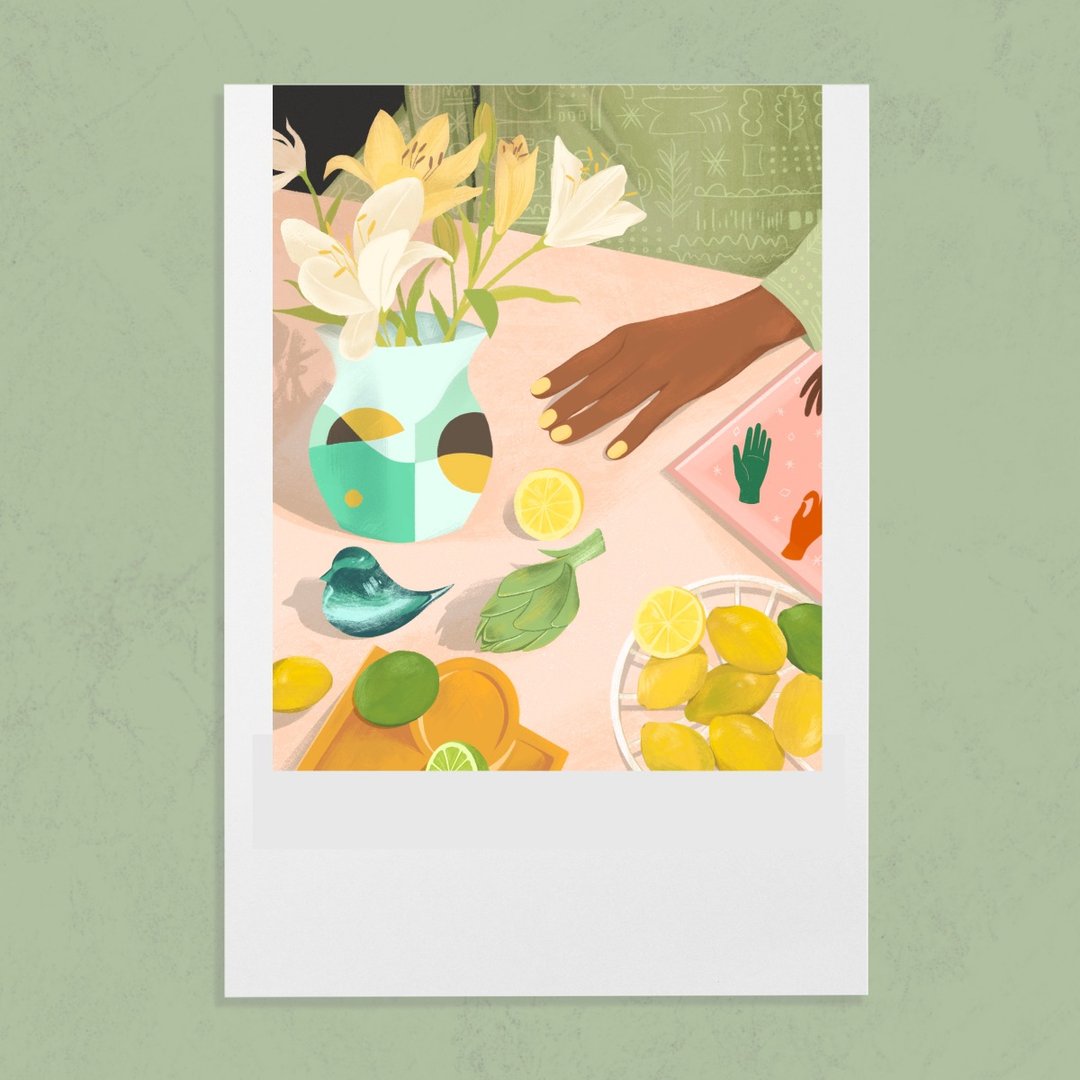 【插画明信片/卡片】Table of Delights 缤纷餐桌 厚磅卡片 - 卡片/明信片 - 纸 多色