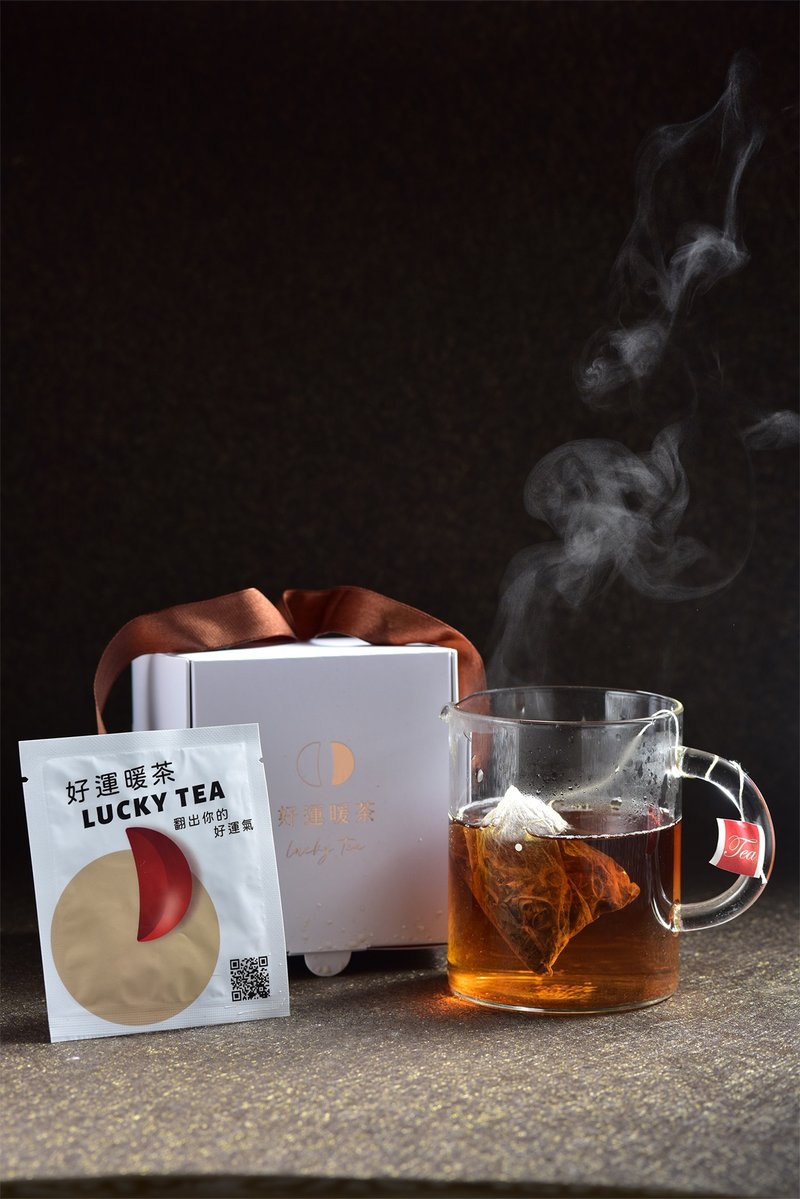 【年节送礼首选】好运暖茶 / 茶包礼盒 / 掷窔签诗组 - 茶 - 新鲜食材 白色