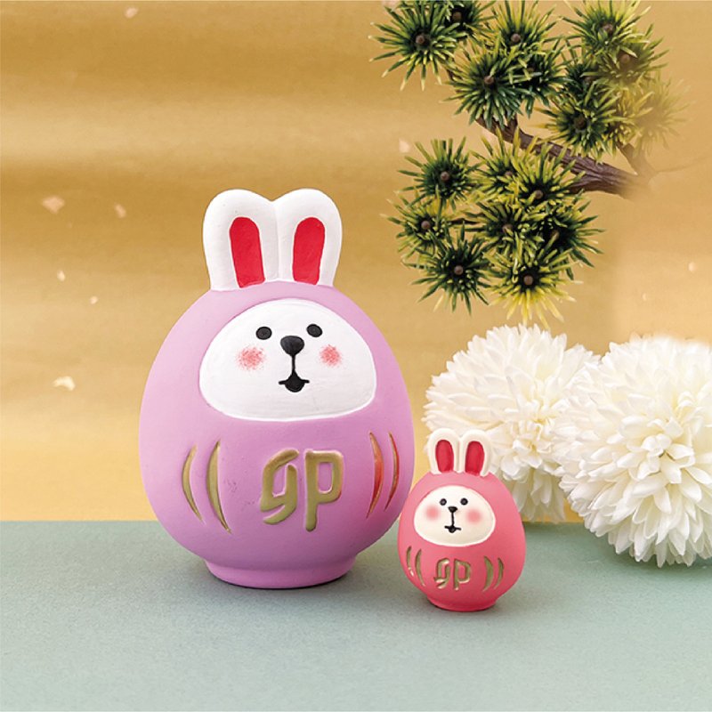 日本Decole Concombre - 开运福兔 - 摆饰 - 树脂 多色