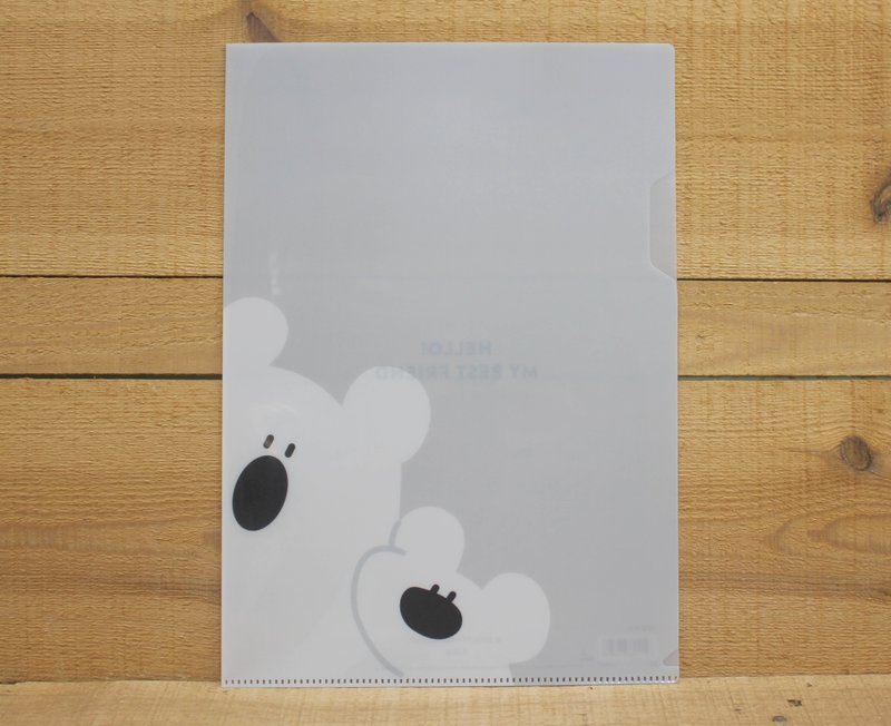 【L夹】 黑田桑L夹(HELLO)06665 - 文件夹/资料夹 - 塑料 灰色