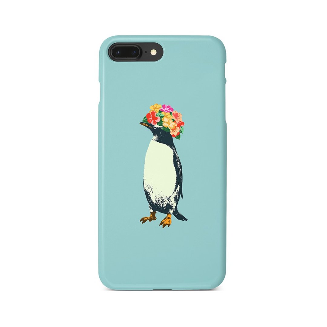 iPhone case / flower penguin - 手机壳/手机套 - 塑料 蓝色