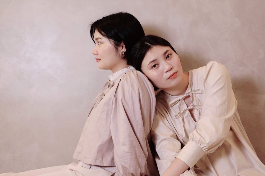 2021十一月八日 - 双结蓬袖短版上衣 - 女装上衣 - 棉 粉红色