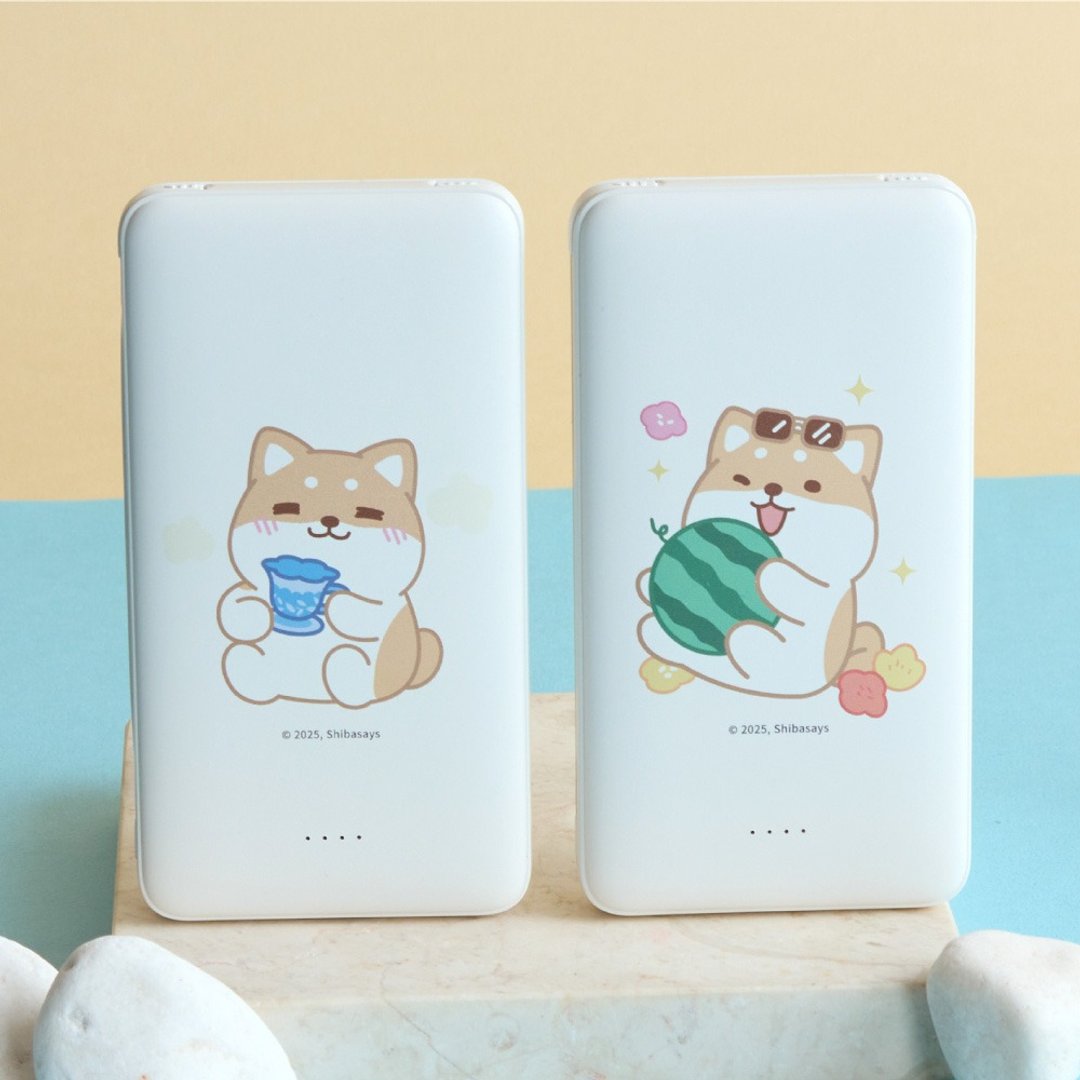 柴语录废柴抱西瓜双线快充10000mAh行动电源 - 充电宝/传输线 - 塑料 多色