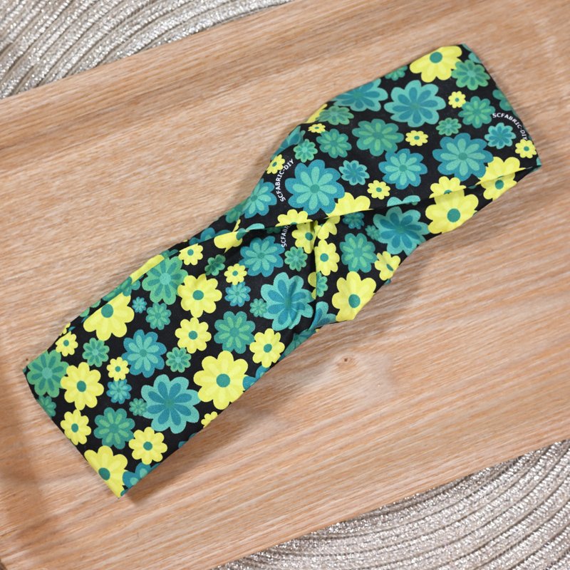 绿色 彩丝糖 Chelsea 发带 - 发带/发箍 - 棉．麻 