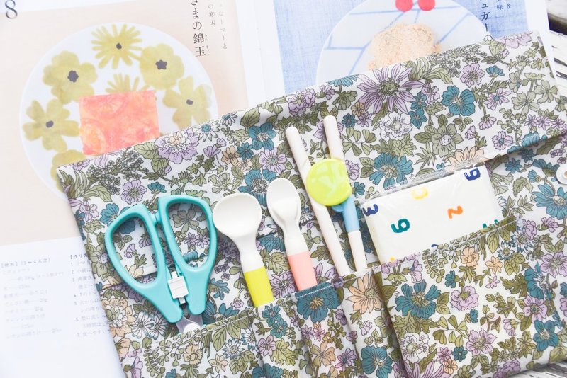 典藏花卉/英国防水布 宝宝餐具收纳袋 - 其他 - 防水材质 多色