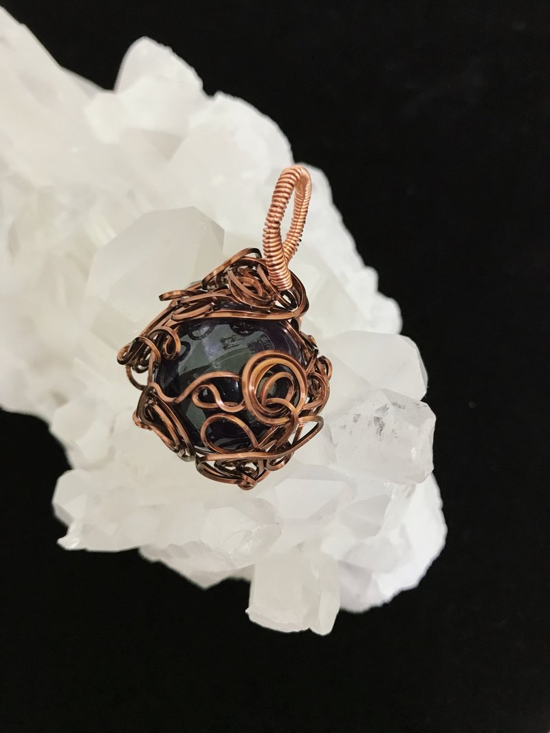 Angelin Jewelry || 神秘紫水晶球 / 坠饰 / 项链 / 手作礼物 - 项链 - 水晶 