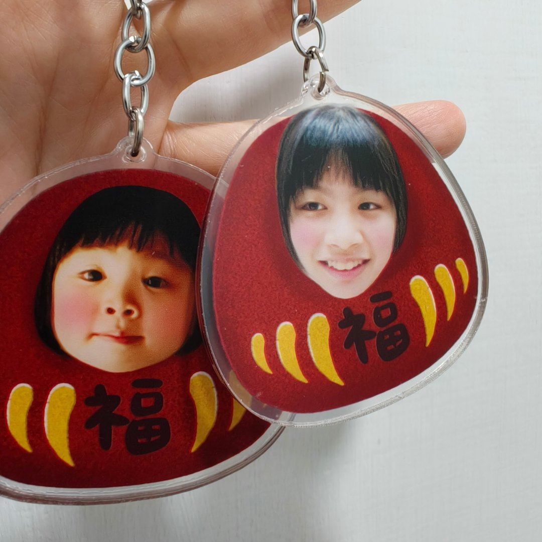 结帐也要可爱一下  似颜绘 载具条码钥匙圈 - 钥匙链/钥匙包 - 压克力 