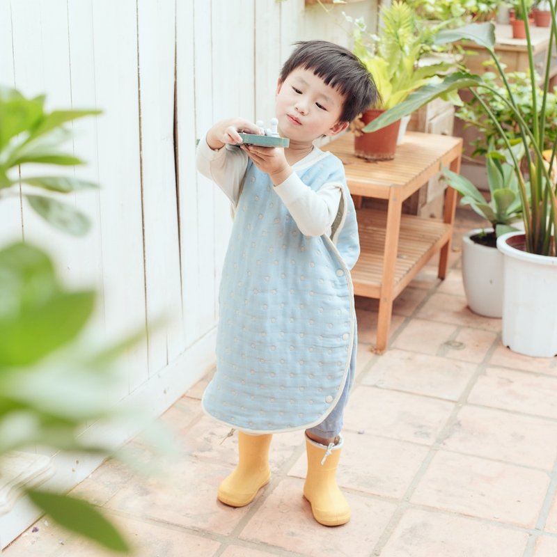 【四季】MARURU 六层纱防踢被 北欧星空 (S/M) 肩扣式 - 婴儿床上用品 - 棉．麻 蓝色