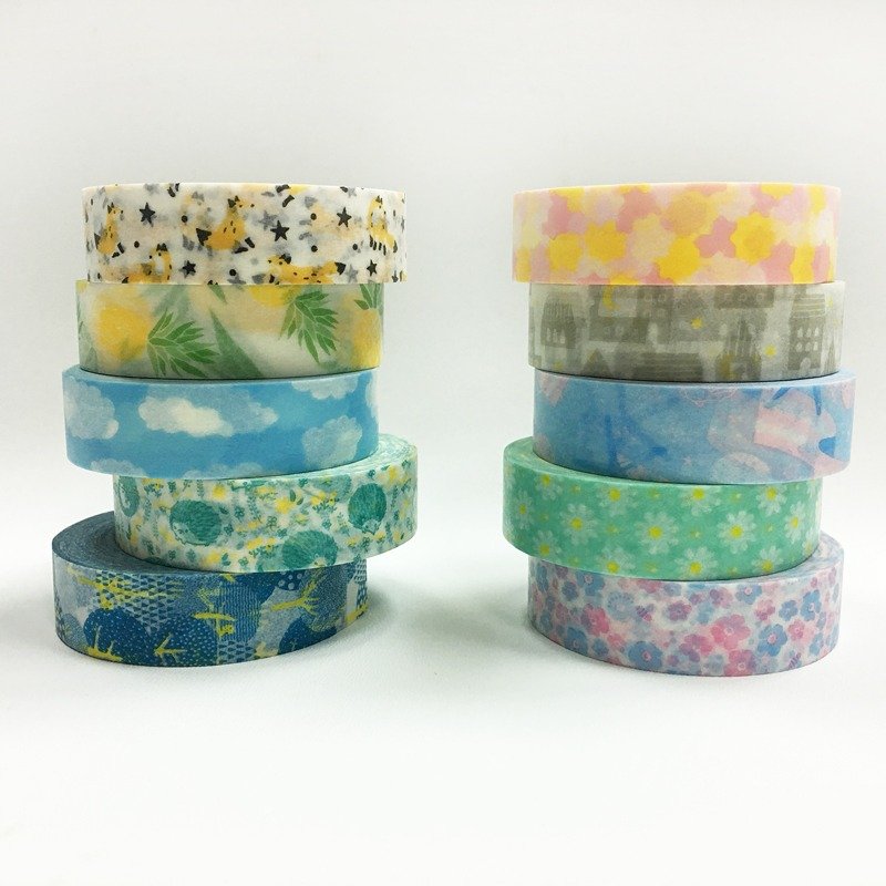 NICHIBAN Petit Joie Masking Tape 和纸胶带【2017新品全套组】 - 纸胶带 - 纸 多色