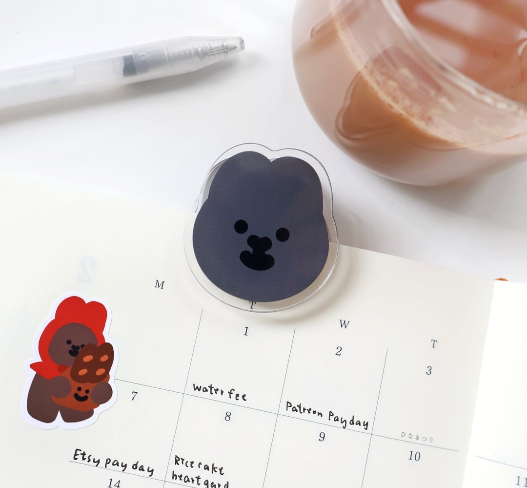 MoMo Rabbit 双面 Memo 夹子 - 文件夹/资料夹 - 塑料 