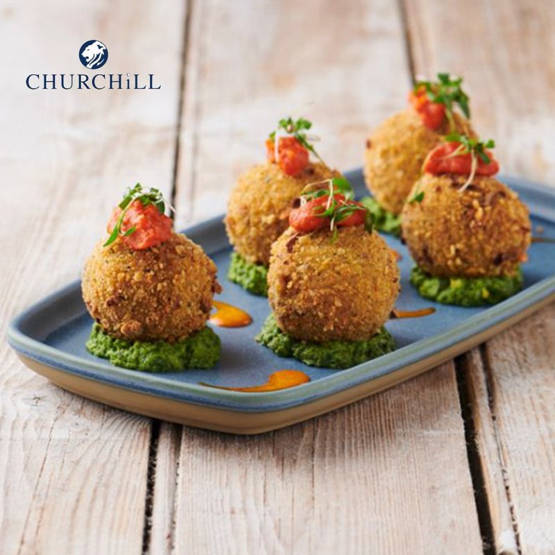 Churchill Emerge Oslo Blue系列-蓝色长方浅盘22x15cm - 盘子/餐盘/盘架 - 陶 蓝色