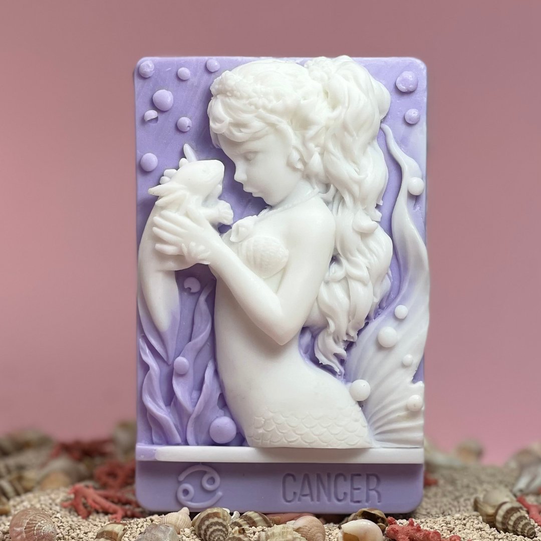 美人鱼/香氛皂 12星座之巨蟹座 手工皂 - 肥皂/手工皂 - 其他材质 白色
