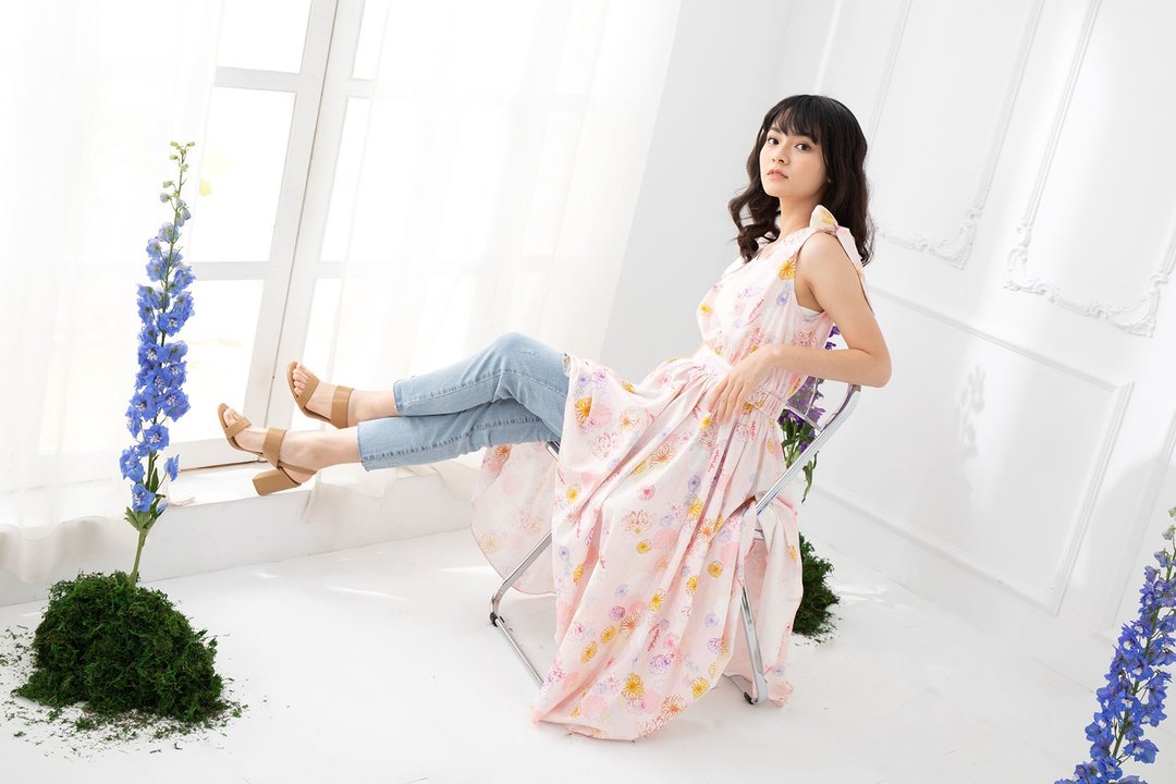 【LADY】C位偶像 前短后长绑带女神 长洋装 绚天香 大尺码 - 洋装/连衣裙 - 棉 粉红色