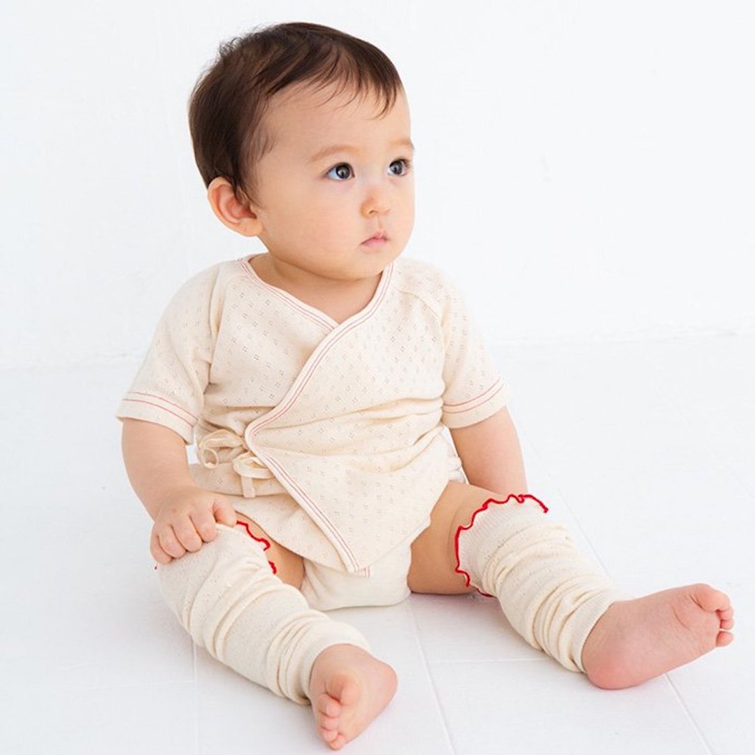 Y-1343 100% Organic Cotton Short Underwear Adaptation Height 50-60cm Popular Spring / Summer Items Made in Japan - 童装上衣 - 棉 