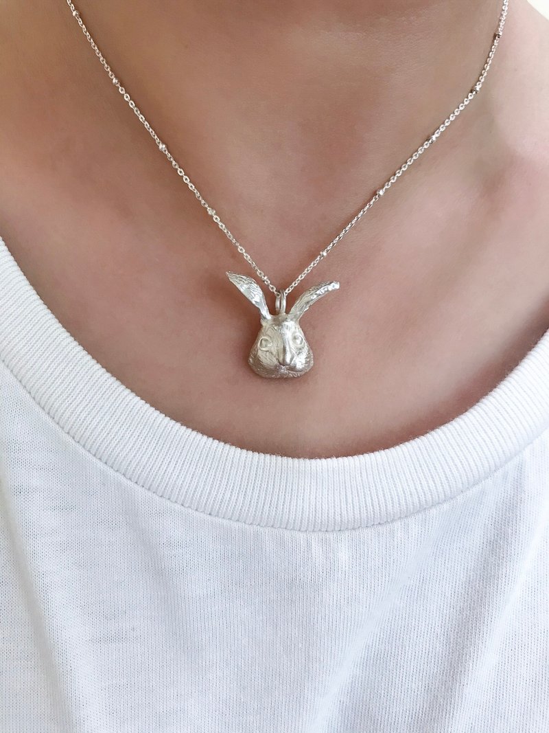 小森箖系-小兔纯银项链 - 项链 - 纯银 银色
