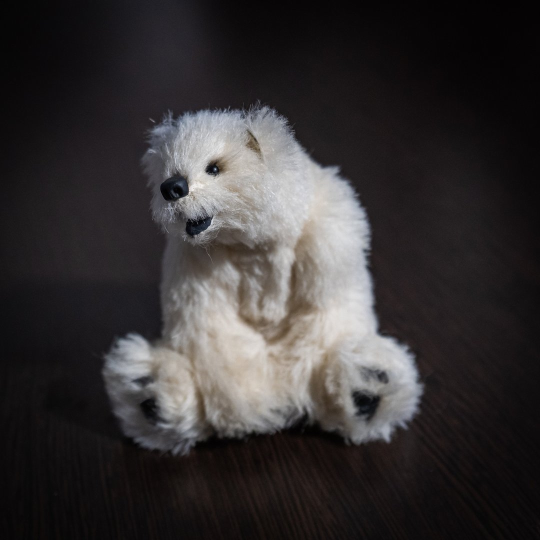Teddy Bear - Stuffed Animal - Realistic Mohair Polar Teddy Bear - 玩偶/公仔 - 其他材质 白色