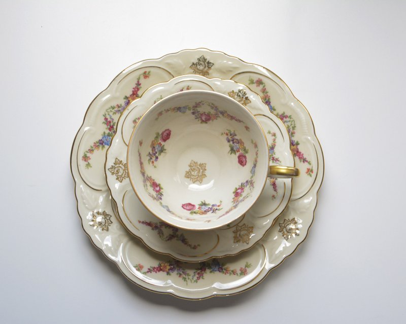 德国古董下午茶杯盘组F - 茶具/茶杯 - 瓷 白色