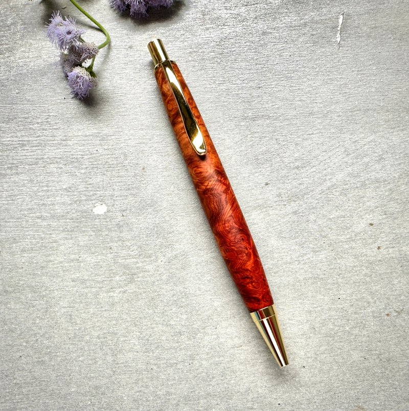 缅甸花梨树瘤 按压式圆珠笔 - 圆珠笔/中性笔 - 木头 