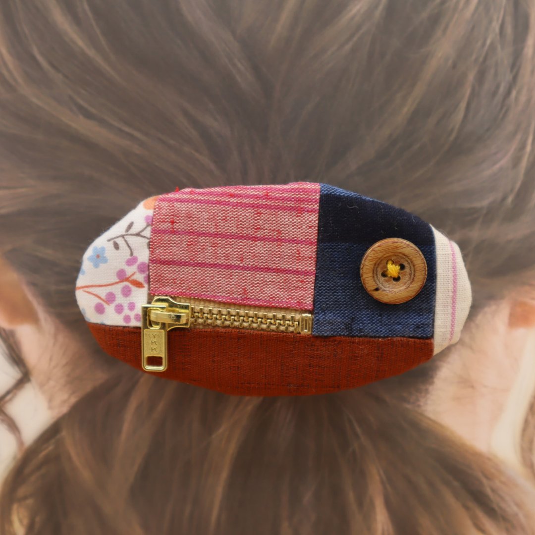 patchwork barrette _pattern.three - 发饰 - 其他材质 多色