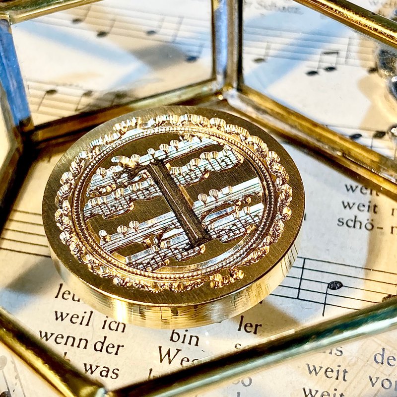 印章头首字母I乐器乐谱 - 印章/印台 - 其他金属 金色