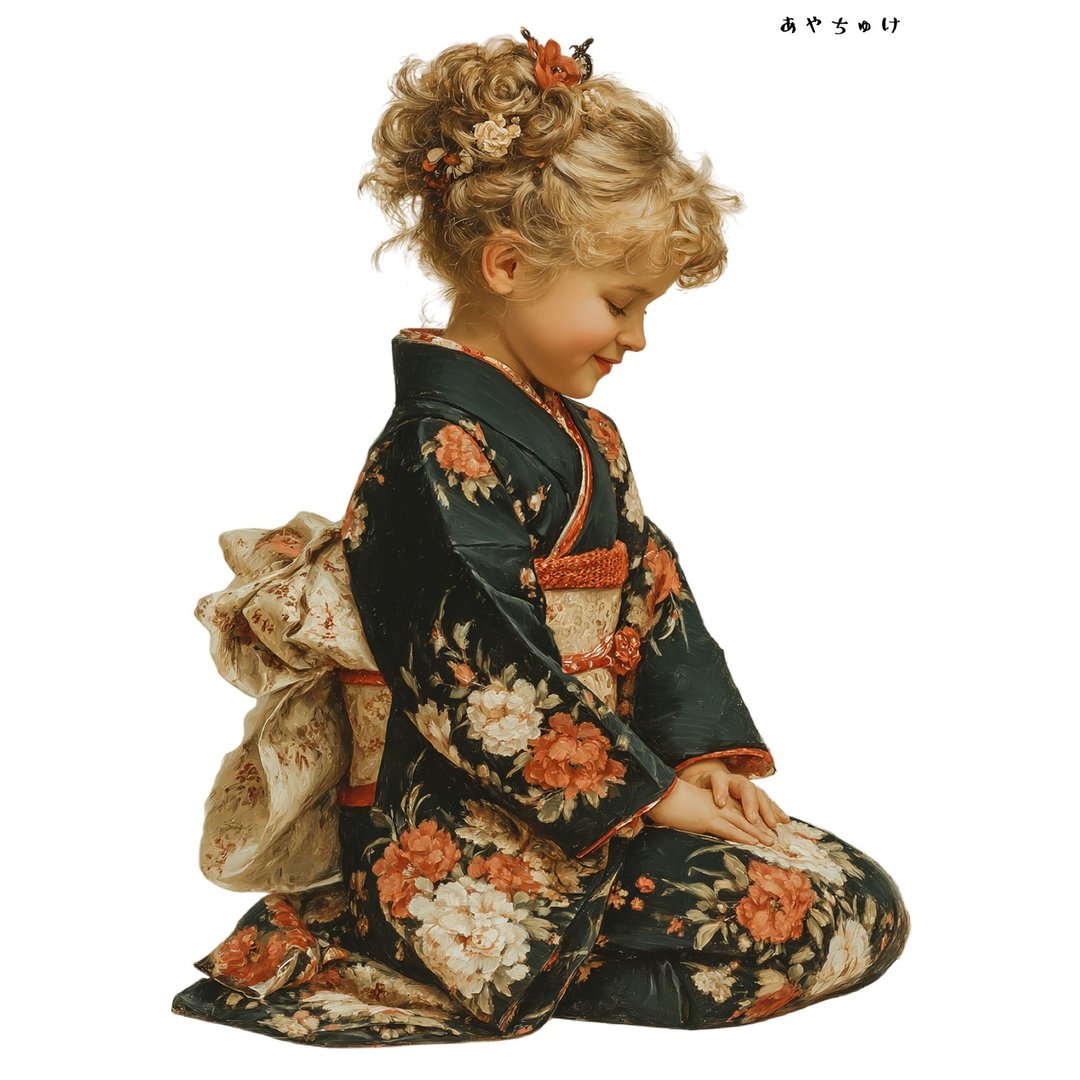 【12月新品4】07-114-0103 人物贴纸 和服复古 - 贴纸 - 纸 
