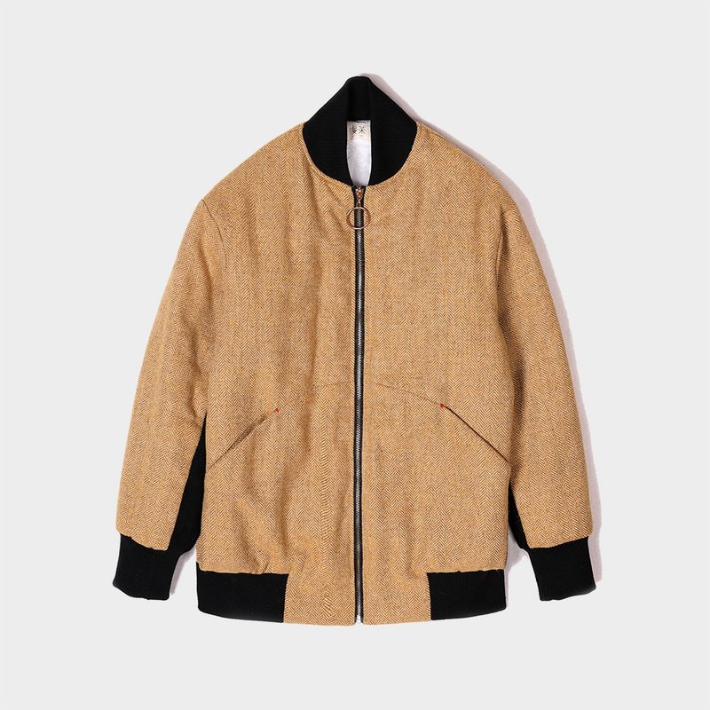 羊毛夹棉夹克 - 女装休闲/机能外套 - 羊毛 橘色