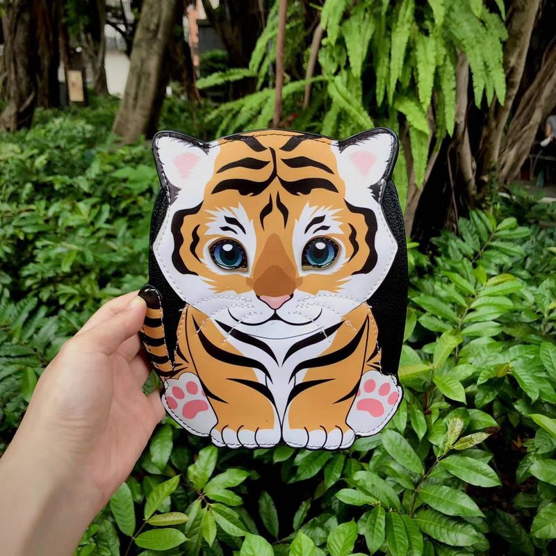 Tiger 老虎造型童趣斜背包 - 酷乐村 - 侧背包/斜挎包 - 人造皮革 橘色