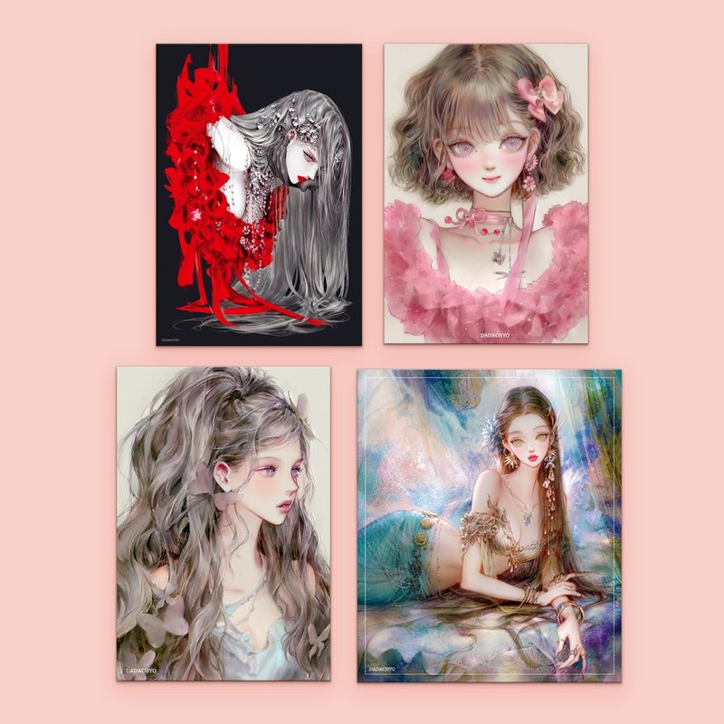 （新）# 明信片 4 - 卡片/明信片 - 纸 紫色