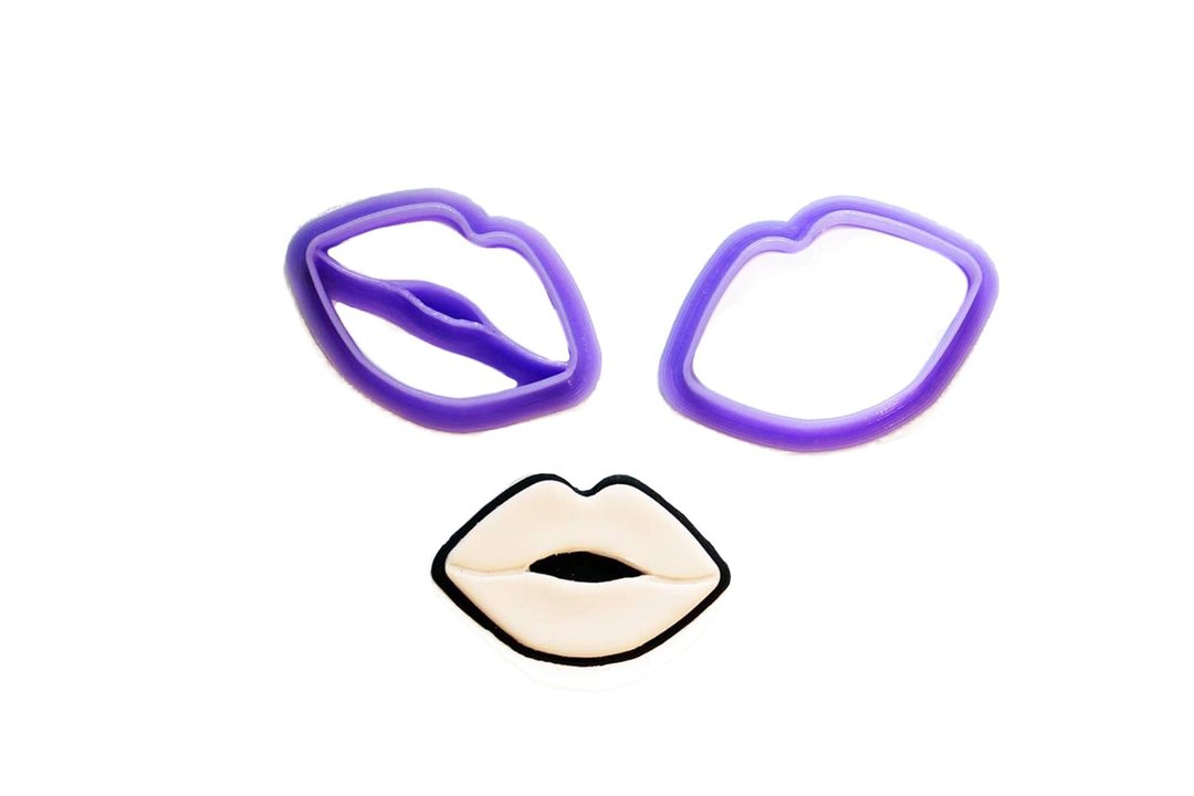 Cutter Lips. Polymer clay cutter . Clay Cutter Set. Jewelry tools. - 零件/散装材料/工具 - 塑料 