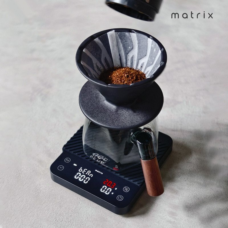 【Matrix X HARIO】M2 Pro AI大师 咖啡秤+ 阿尔法锥形凹肋陶瓷 - 咖啡壶/周边 - 硅胶 