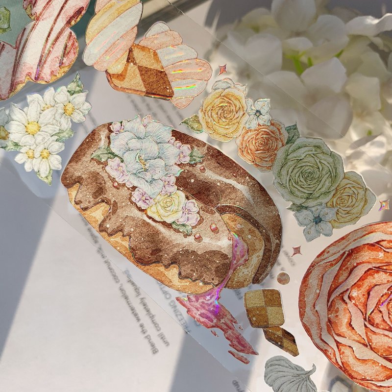 霜糖甜心 甜甜圈 PET胶带 手帐 10米卷 纸胶带 Kuma熊口组 - 纸胶带 - 其他材质 多色