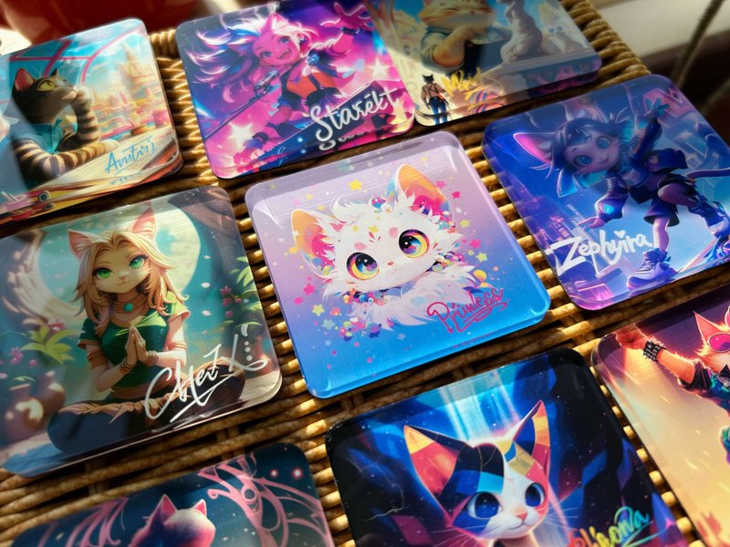 Purrplay 紫色喵星-艺术水晶冰箱贴-单枚 - 冰箱贴/磁贴 - 塑料 蓝色