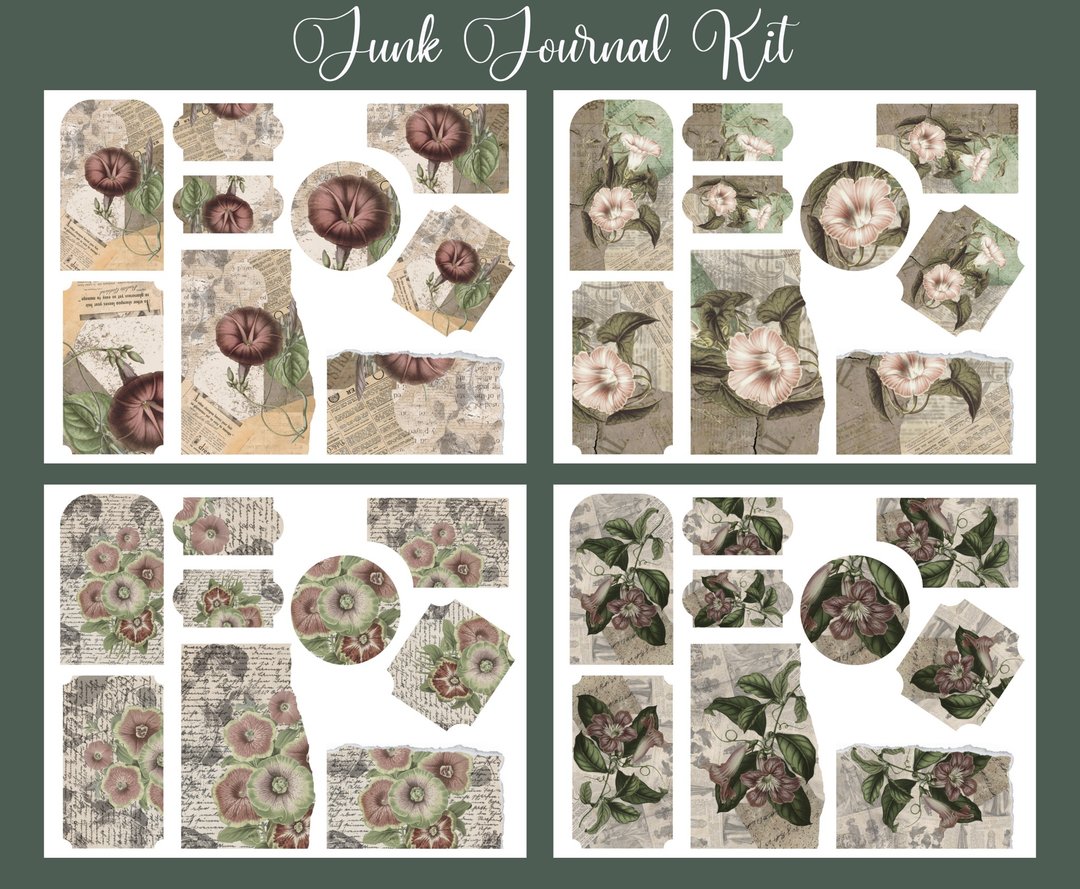 Junk Journal Kit - Junk Journals - Journal Kit - Journal Printable -Vintage Page - 其他数码设计 - 其他材质 